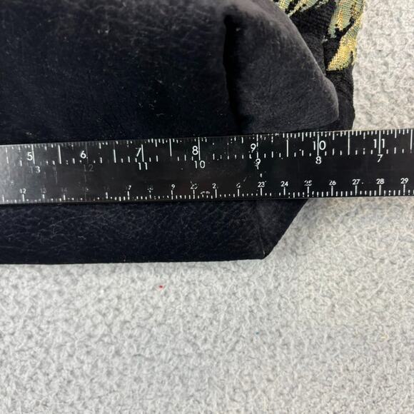 Vtg Tapestry Purse Floral Embroidery Velvet Leopard Peacock Dragonfly 80s Boho - Picture 11 of 13